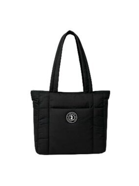 Quilted Puffer Tote Bag Small Boxy 14L Work Travel Shoulder Bag